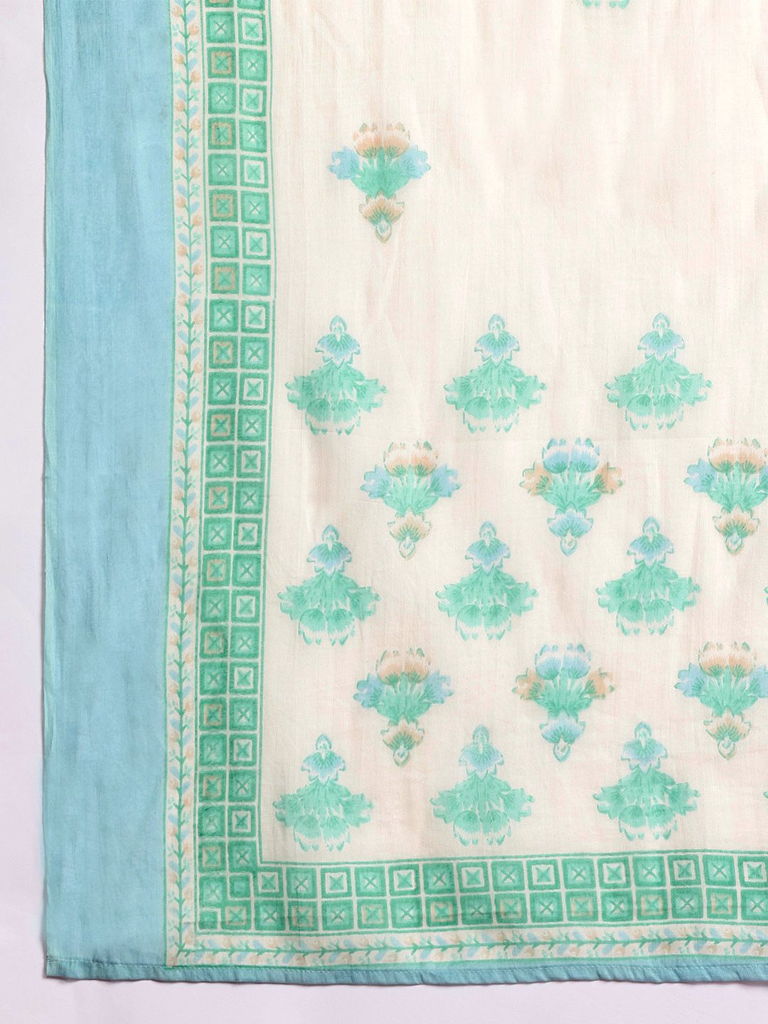 Anouk Ethnic Motifs Printed Cotton Kurta with Trousers & With Dupatta