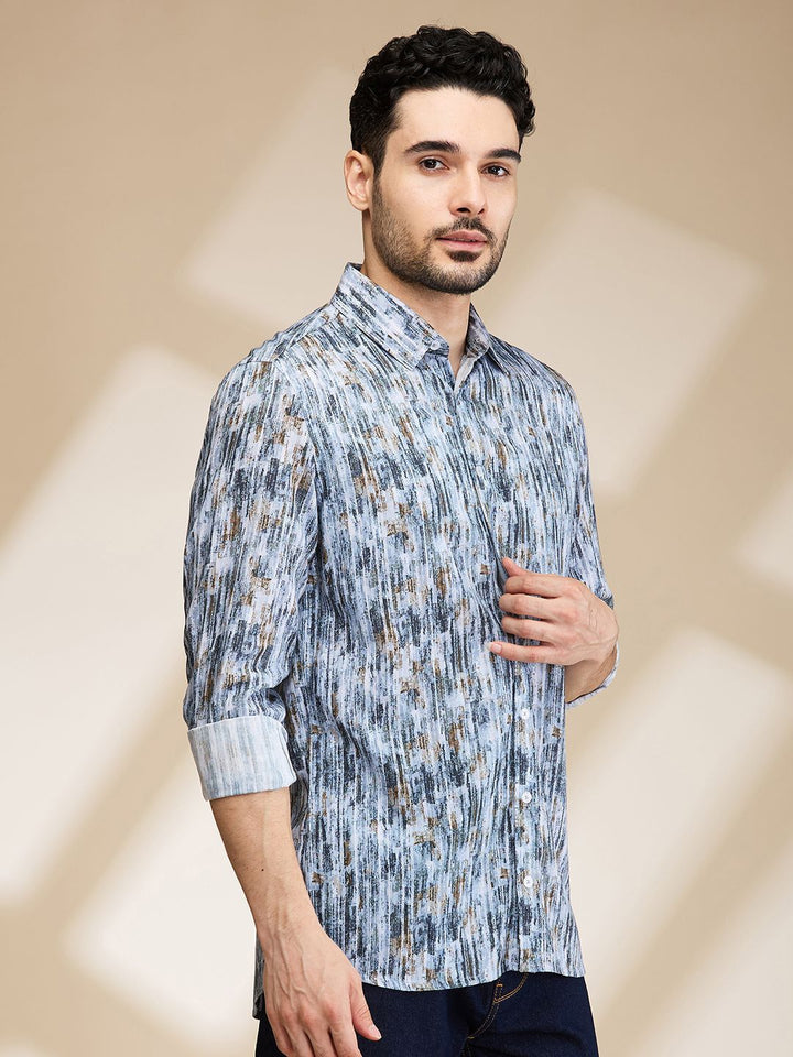 Being Human Men Slim Fit Opaque Printed Casual Shirt