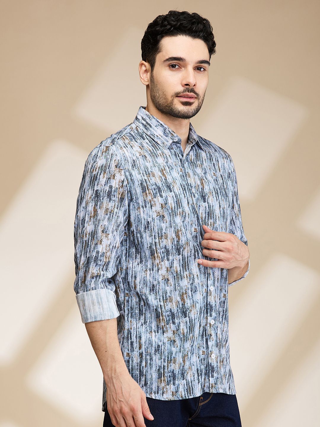 Being Human Men Slim Fit Opaque Printed Casual Shirt