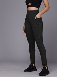 HRX by Hrithik Roshan Women PERFORMANCEBONDED Rapid-Dry Running Tights AW24_W_TG_KRS002_03