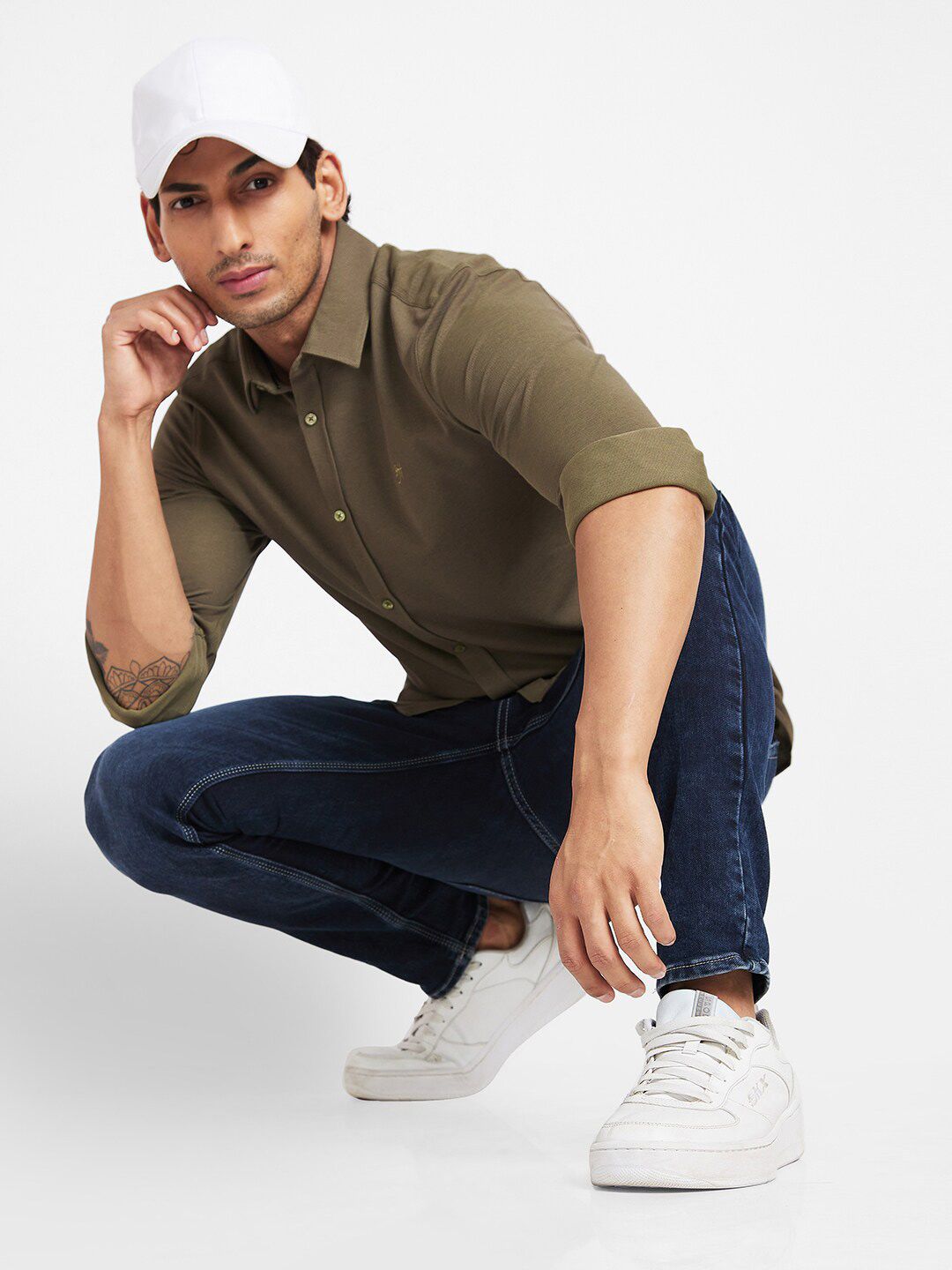 Being Human Slim Fit Opaque Casual Shirt