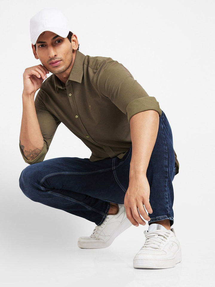 Being Human Slim Fit Opaque Casual Shirt