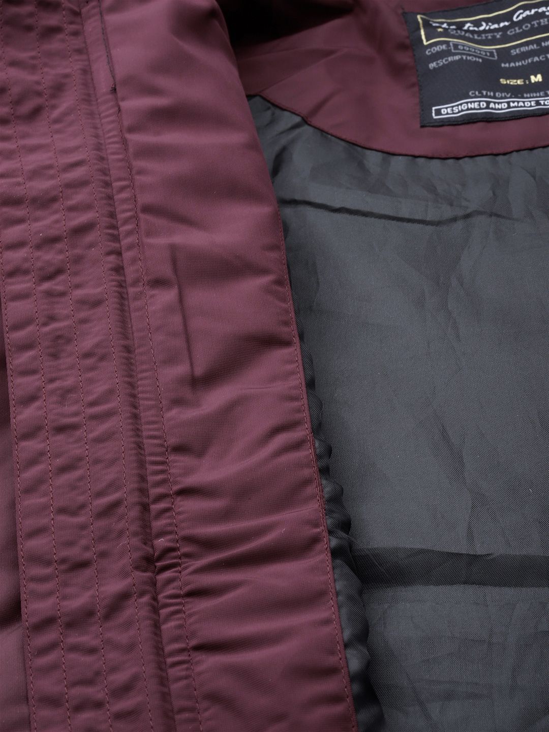 The Indian Garage Co Men Colourblock Zip-Front Slim Fit Bomber Jacket with Detachable Hood