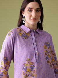 Anouk Floral Print Cotton Kurta with Palazzos