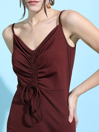 Tokyo Talkies Maroon Sheath Dress