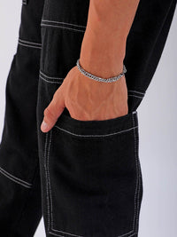 The Indian Garage Co Men Regular Fit Mid-Rise Cargo Jeans