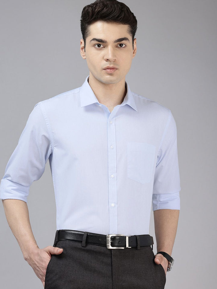 Park Avenue Self-Design Slim Fit Formal Shirt