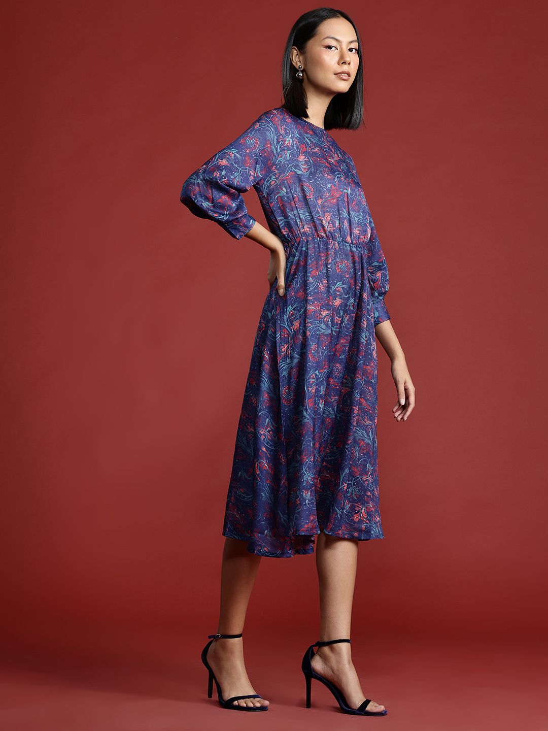 all about you Floral Print Fit & Flare Dress