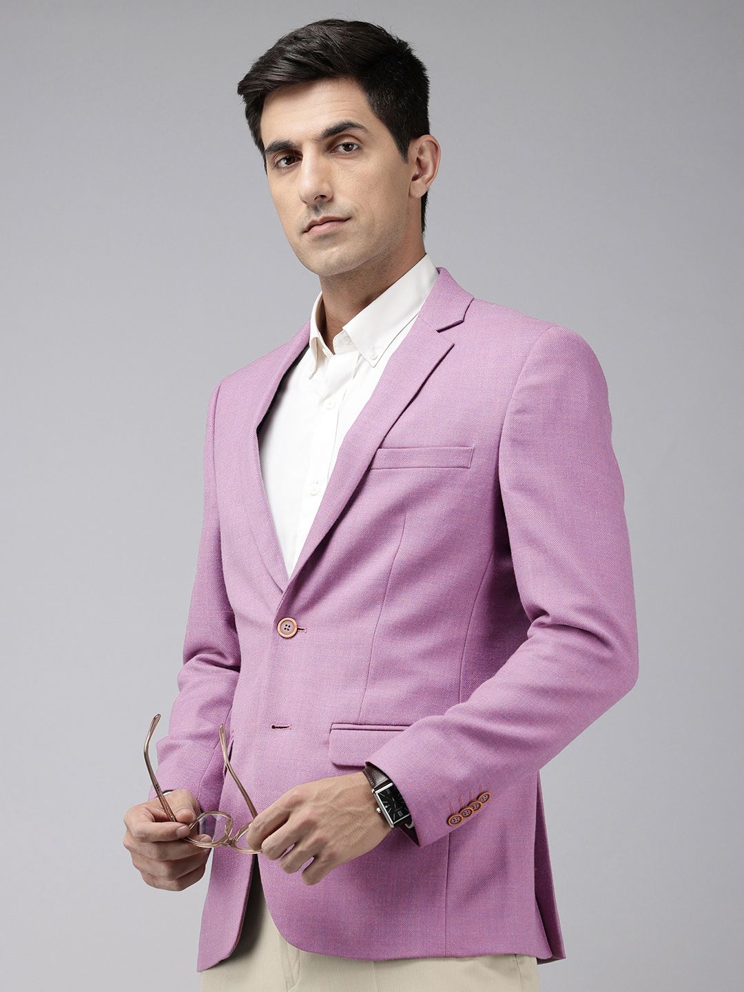 Park Avenue Solid Slim Fit Blazer