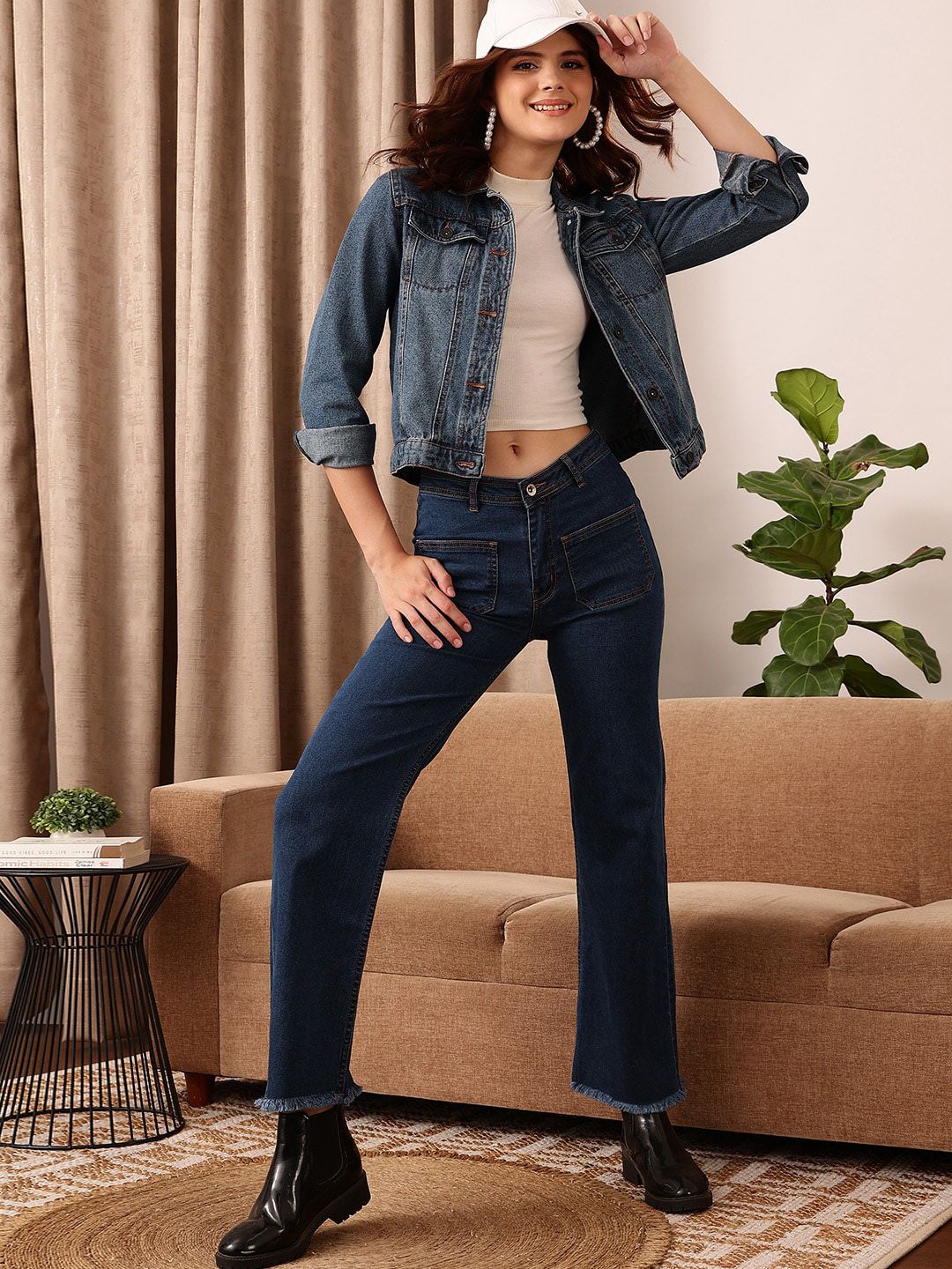 STREET 9 Women Blue Comfort Bootcut High-Rise Stretchable Jeans