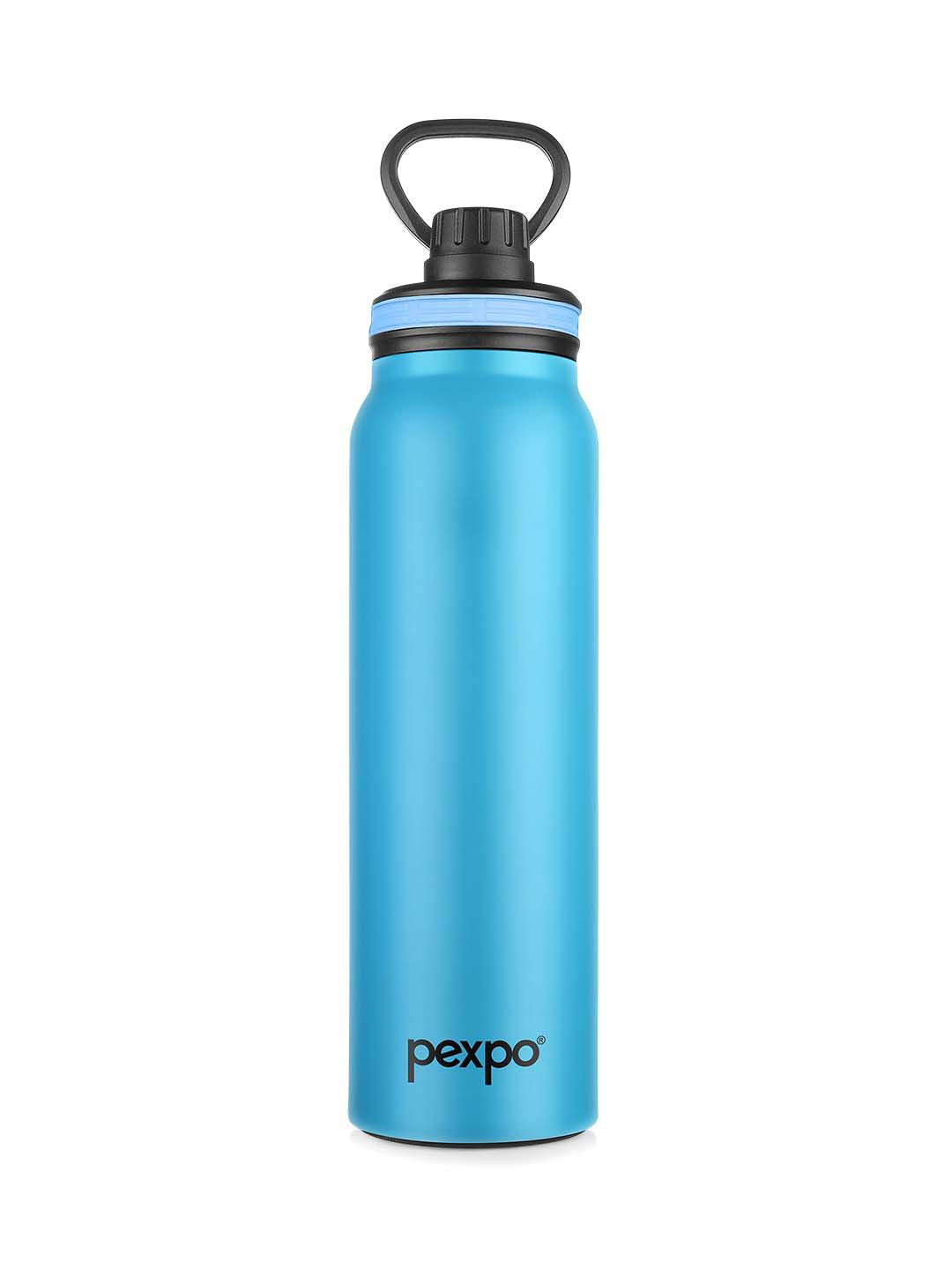 Pexpo Austin Blue Double wall Thermosteel Hot & Cold Blue Insulated Water Bottle 740ml