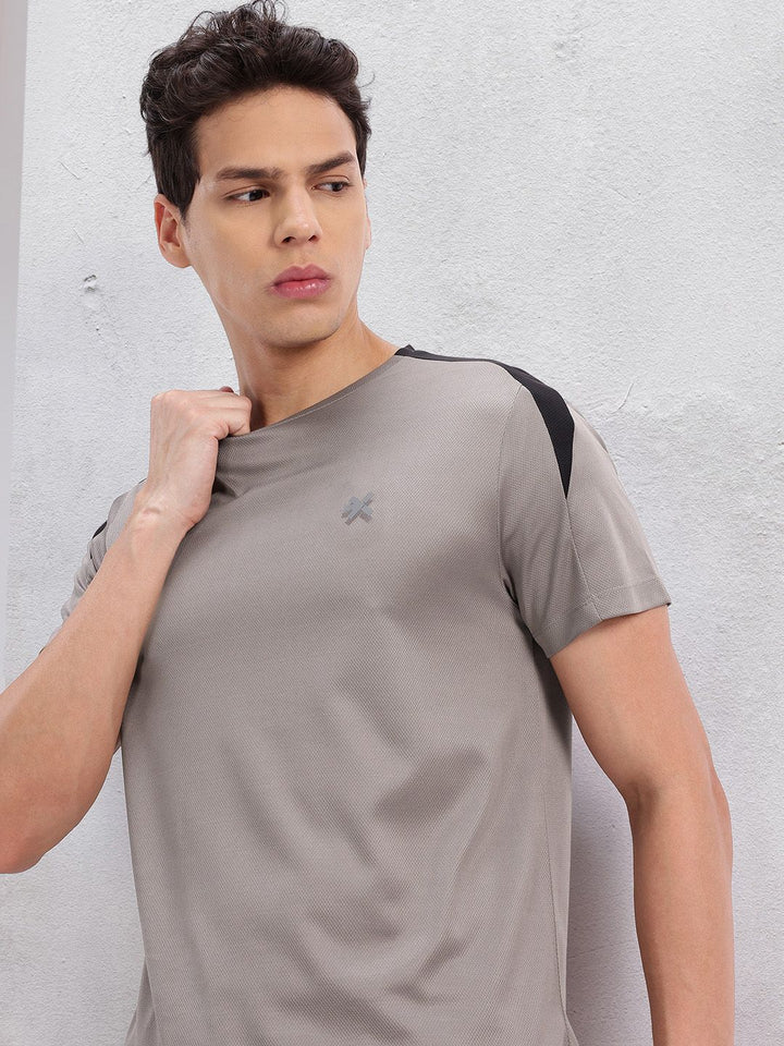 HRX by Hrithik Roshan Colourblocked Detail Rapid-Dry Running T-shirt