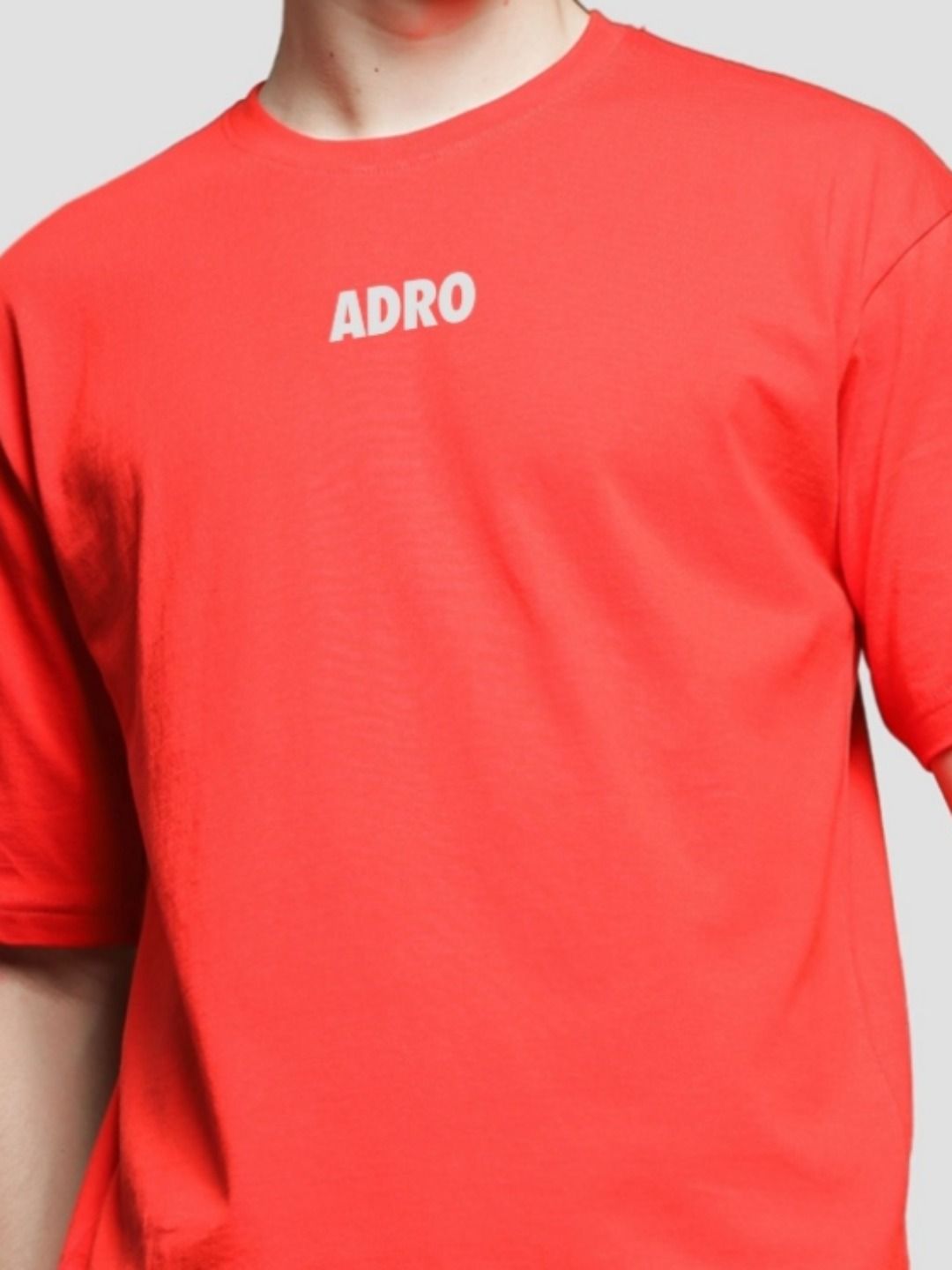 ADRO Men Typography Printed Drop-Shoulder Sleeves Cotton Oversized T-Shirt