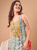KALINI Women Dyed Patchwork Kurta