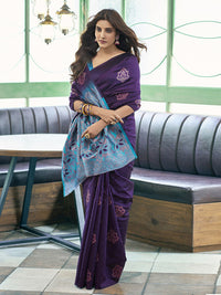 KALINI Floral Zari Silk Blend Saree