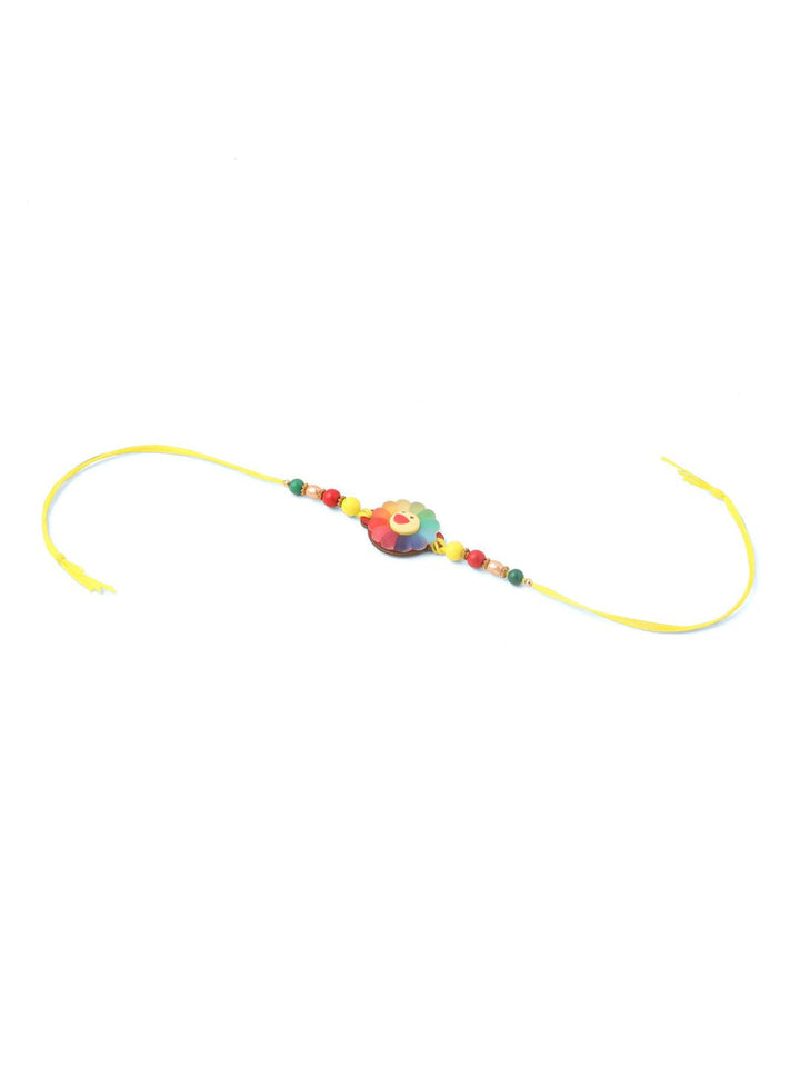 Rakhi Manik Tiruan Pelbagai Warna Kanak-kanak NVR dengan Roli Chawal Chandan &amp; Mishri