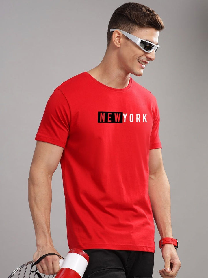 ADRO Men Typography Printed Raw Edge T-shirt