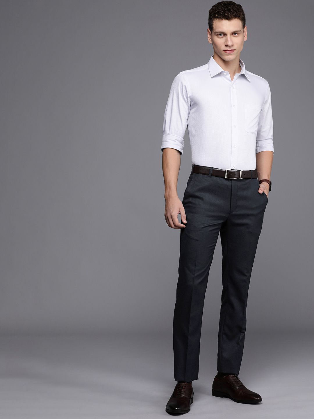 Raymond Men Slim Fit Formal Trousers