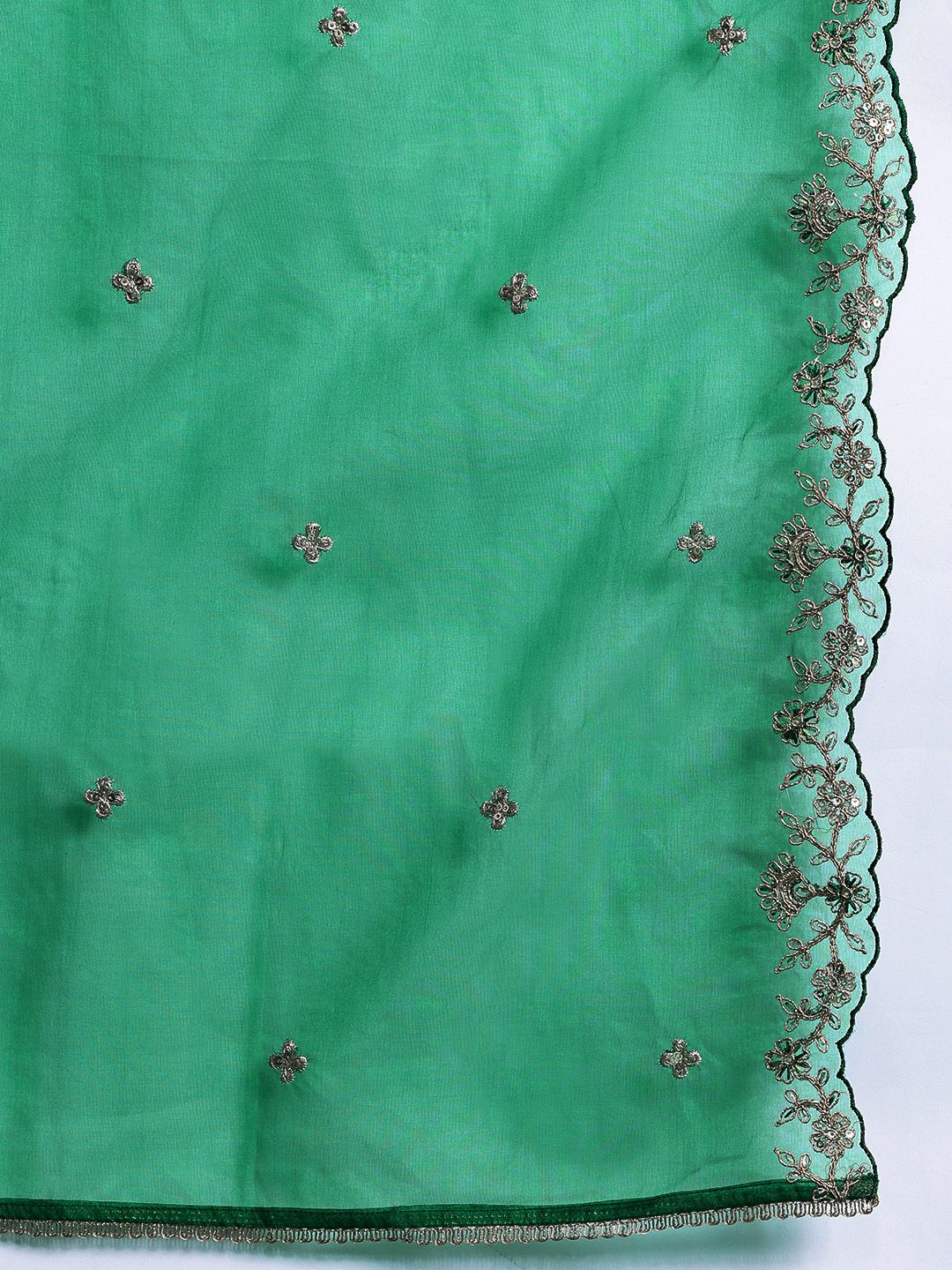 Indo Era Ethnic Motifs Zari Embroidered Kurta with Trousers & With Dupatta