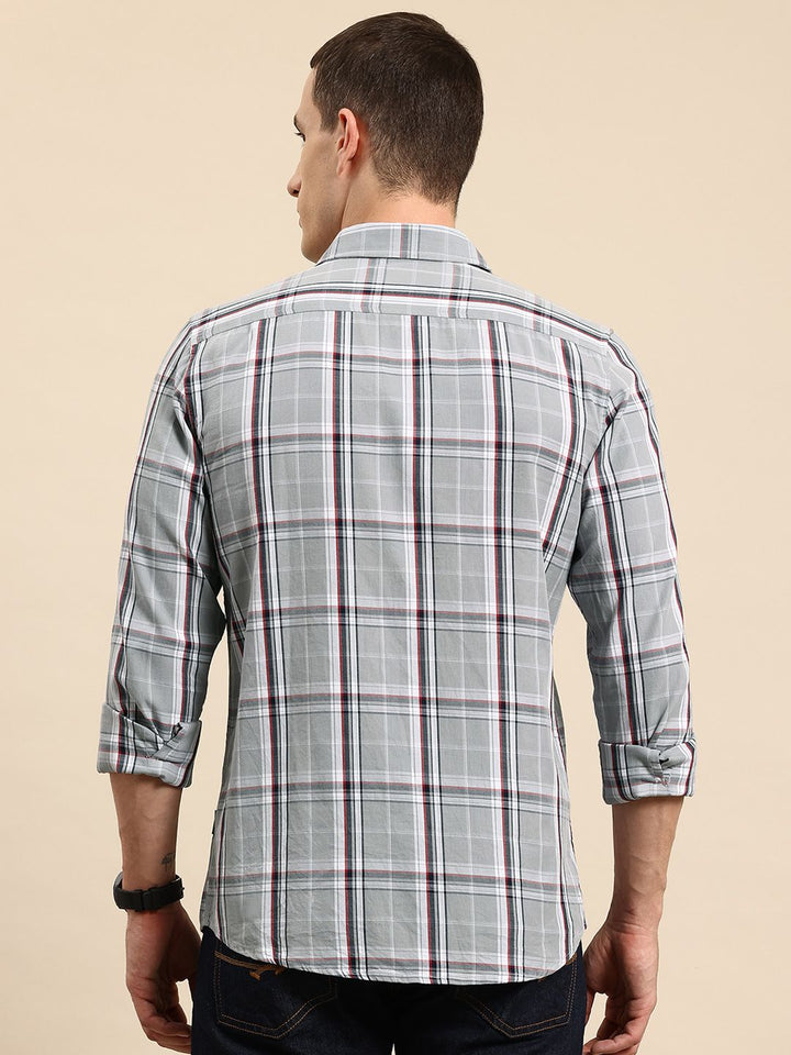 Being Human Tartan Checked Pure Cotton Shirt