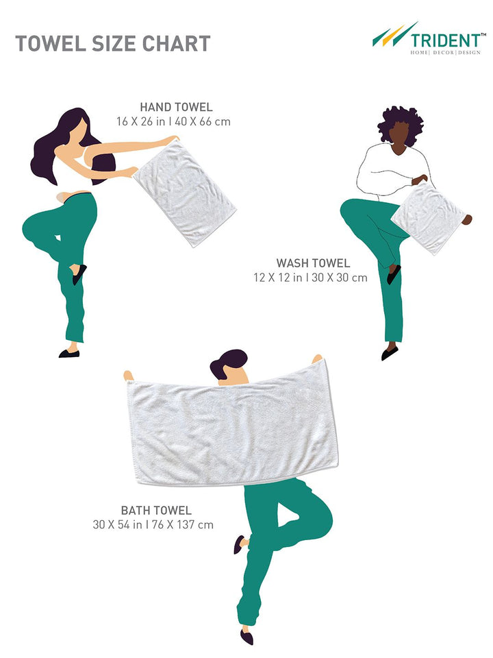 MYTRIDENT Set Of 6 Teal Green Solid 500 GSM Soft  Plush Sustainable Towel Set