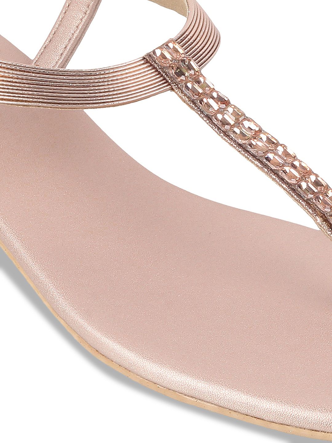 Mochi Embellished Open Toe Flats