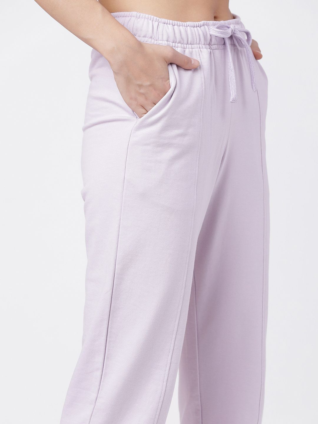 Tokyo Talkies Women Lavender Solid Regular Fit Track Pants