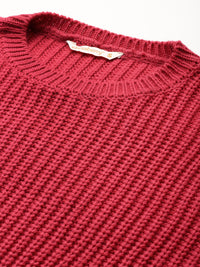 DressBerry Drop Shoulder Acrylic Pullover