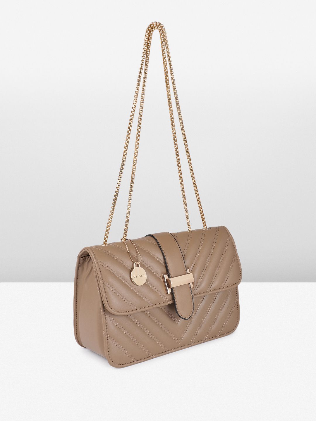 DressBerry Quilted Structured Shoulder Bag