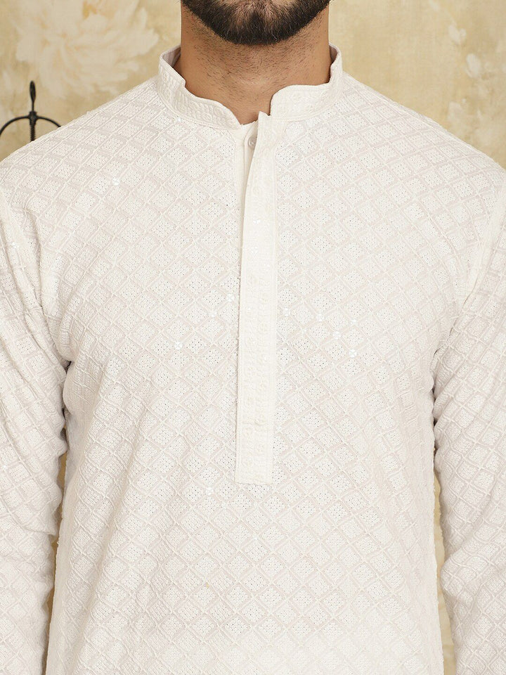 SOJANYA Kurta Straight Cotton Sulam Geometrik