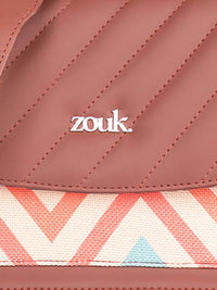 ZOUK Women Printed Structured Sling Bag