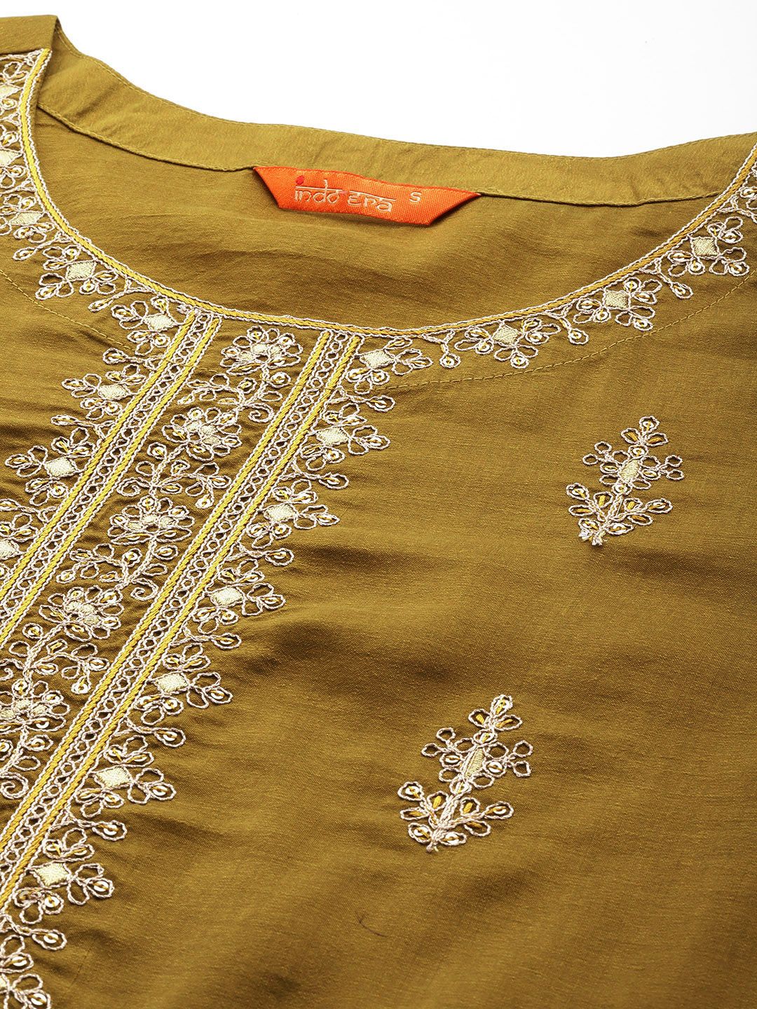 Indo Era Women Ethnic Motifs Embroidered Regular Sequinned Kurta with Trousers & Dupatta