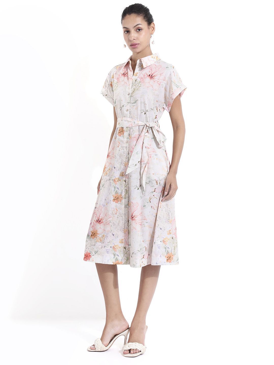 Rareism Fit & Flare Midi Dress Fit & Flare