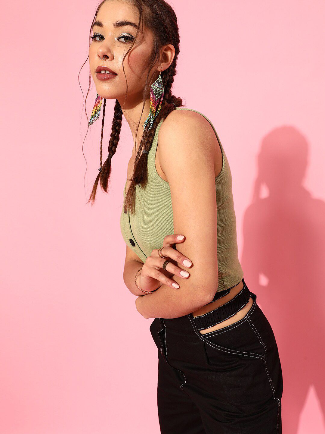 STREET 9 Women Gorgeous Green Solid Top