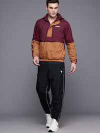 HRX by Hrithik Roshan Colourblocked & Printed Hooded Rapid-Dry Outdoor Jacket