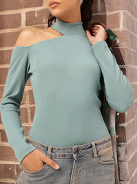 DressBerry Ribbed Rebel Cut Out Ribbed Top