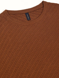 Thomas Scott Men Knit Textured Round Neck T-shirt
