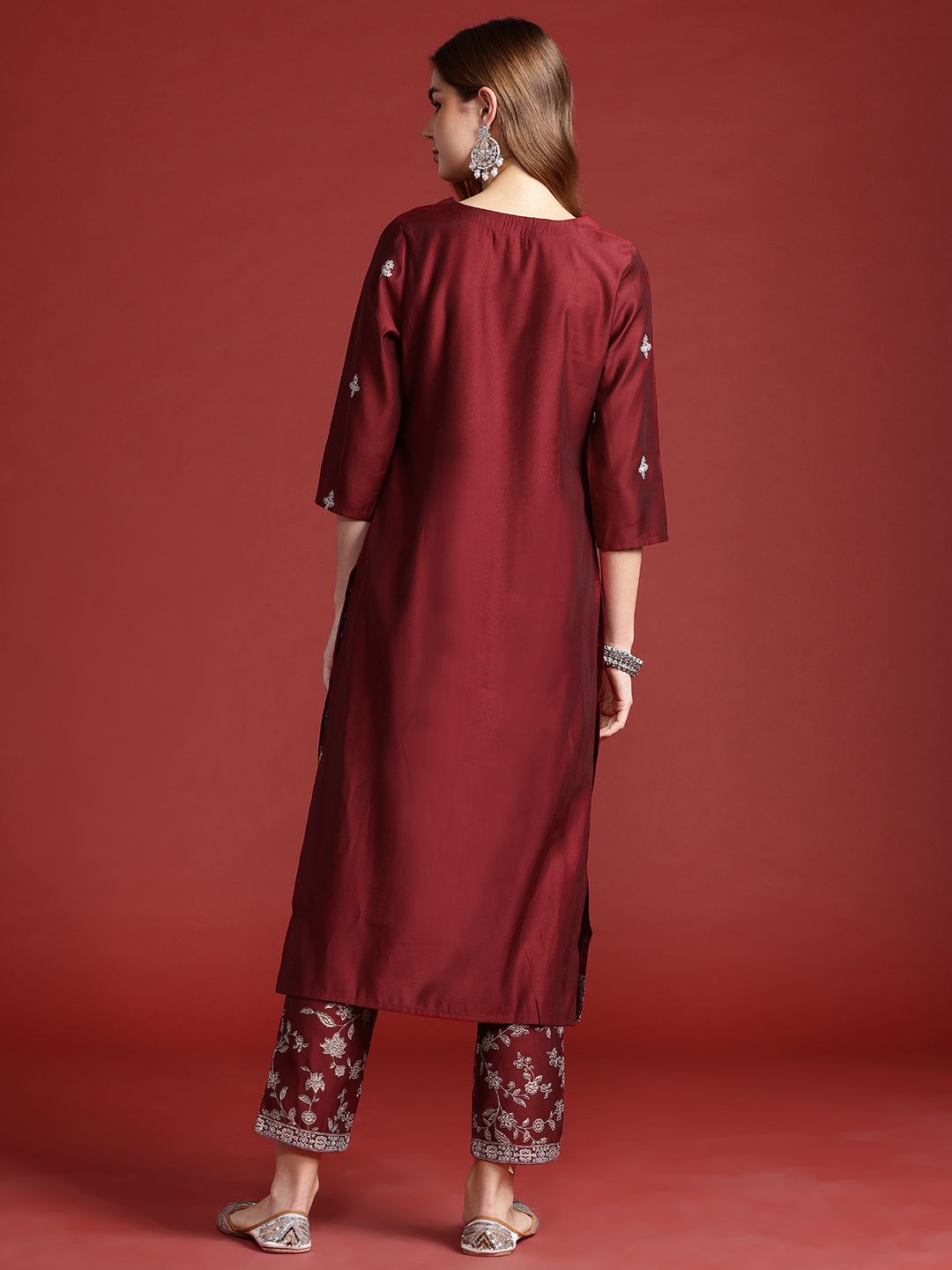 Anouk Women Tyohar Collection Ethnic Motifs Printed Kurta with Trousers