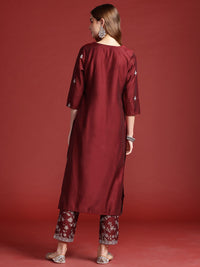 Anouk Women Tyohar Collection Ethnic Motifs Printed Kurta with Trousers