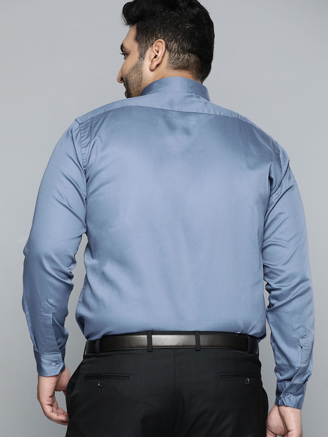 DENNISON Men Blue Smart Slim Fit Pure Cotton Opaque Formal Shirt