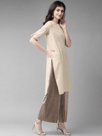 W Women Solid Straight Kurta