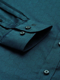 Raymond Pure Cotton Textured Slim Fit Opaque Formal Shirt