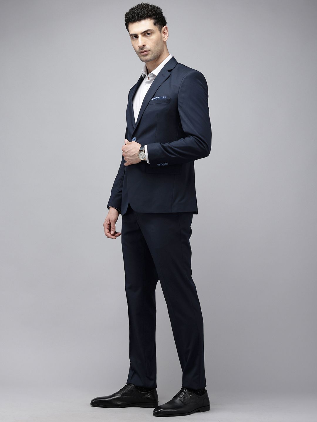 Park Avenue Super Slim Fit Notched Lapel Collar 2 Piece Formal Suit