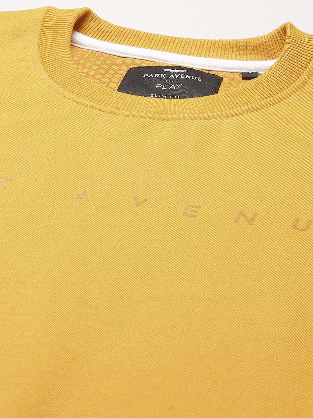 Park Avenue Men Yellow Brand Logo Printed Sweatshirt