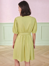 AND Women Puff Sleeve A-Line Dress