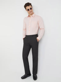 Raymond Pure Cotton Self Design Slim Fit Textured Formal Shirt