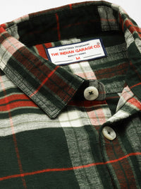 The Indian Garage Co Men Regular Fit Checkered Double Flap Casual Shirt