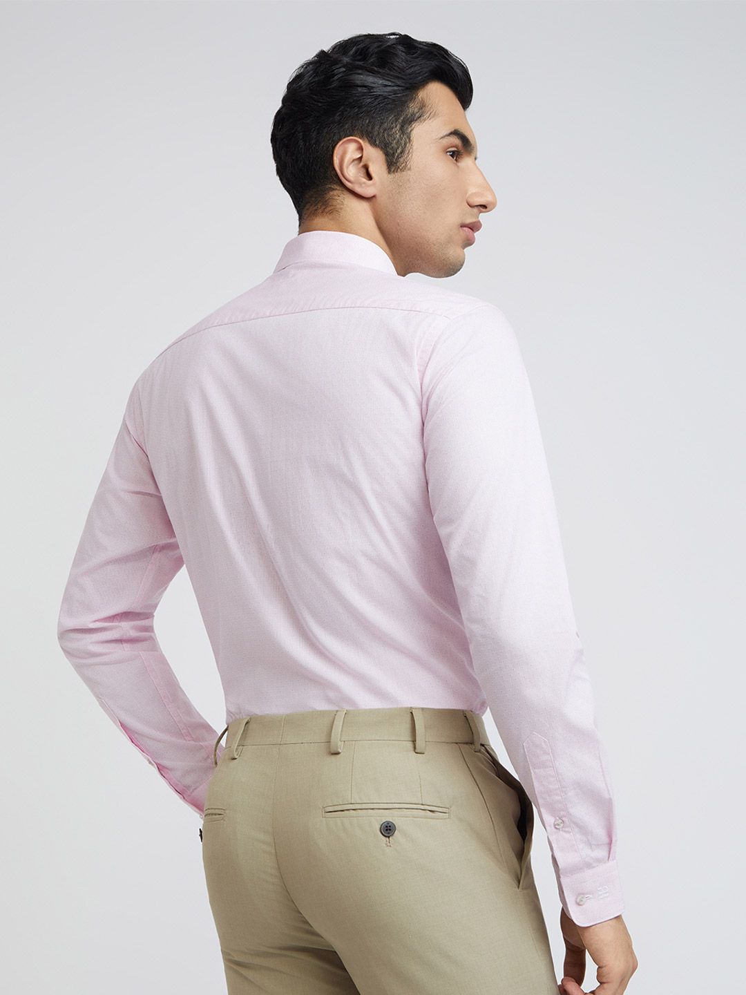 Raymond Pure Cotton Slim Fit Opaque Printed Formal Shirt