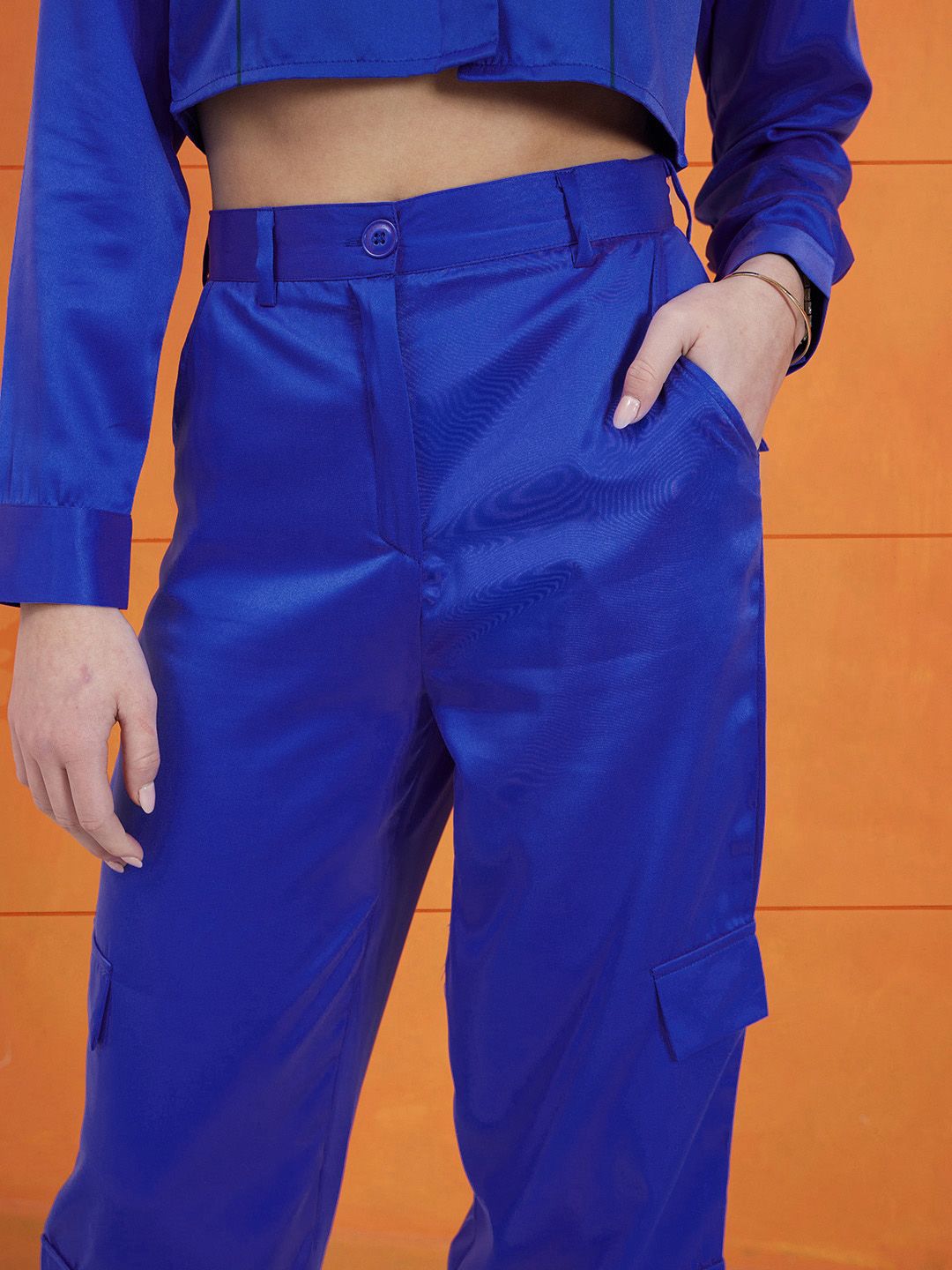 STREET 9 Women Relaxed Loose Fit High Rise Cargo Trousers