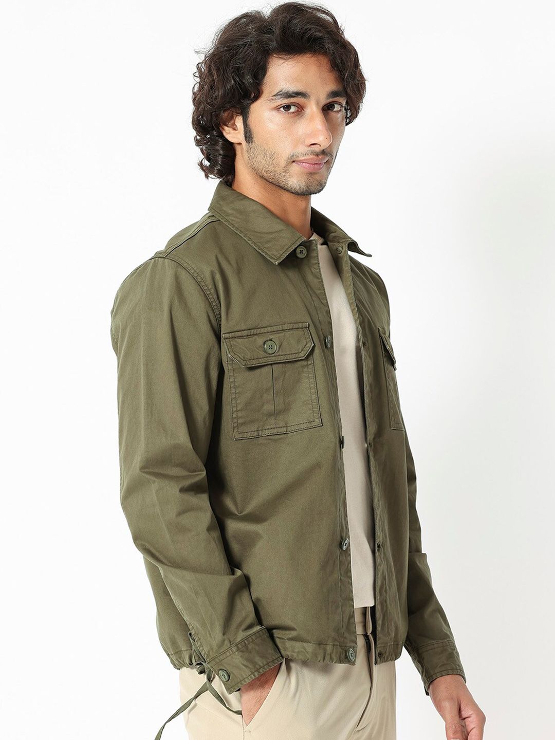 RARE RABBIT Men Cedro Tailored Fit Spread Collar Jacket